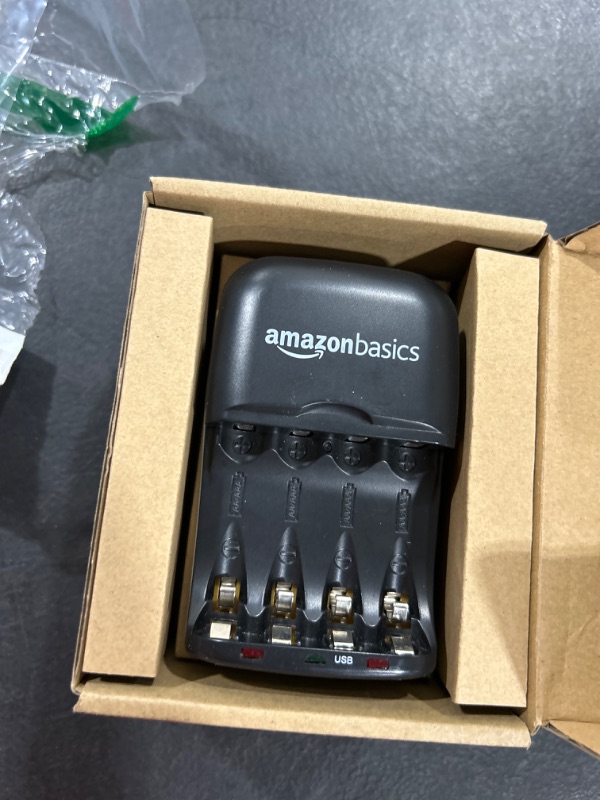 Photo 2 of Amazon Basics Battery Charger for AA & AAA Nickel-Metal Hydride batteries (Ni-MH) With USB Port