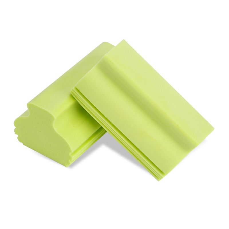 Photo 1 of 2-Pack Upgraded Handle Damp Clean Duster Sponge, Magical Sponge, Reusable Dusters, Household Cleaning Sponges, Cleaning Tools for Blinds, Ceiling Fans, Baseboards, Window Grooves, Car, Glass(Green)