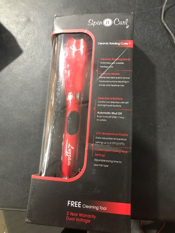 Photo 2 of Automatic Curling Iron 1". Perfect for Shoulder-Length Hair Between 6-16 inches. Fast Heating Hair Curler (Red)