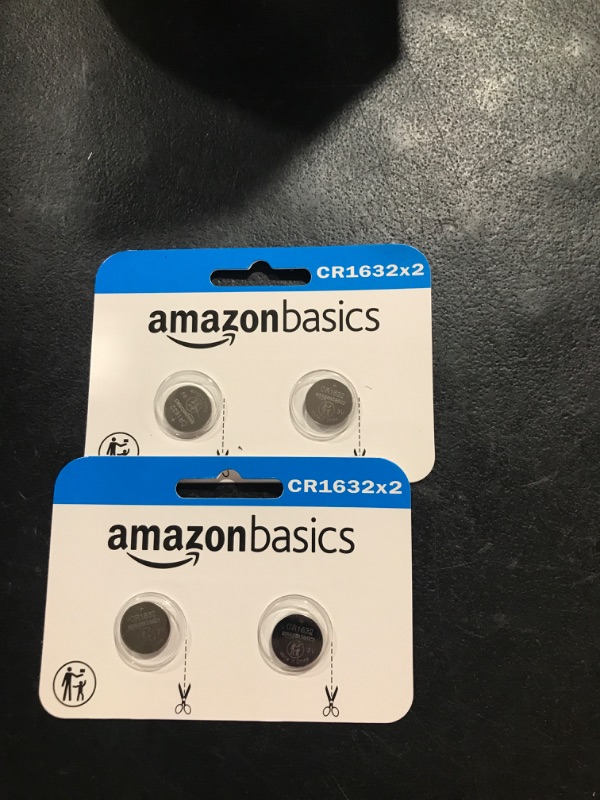 Photo 2 of Amazon Basics CR1632 Lithium Coin Cell Battery, 3 Volt, Long Lasting Power, Mercury Free - Pack of 2 2 Count (Pack of 2)