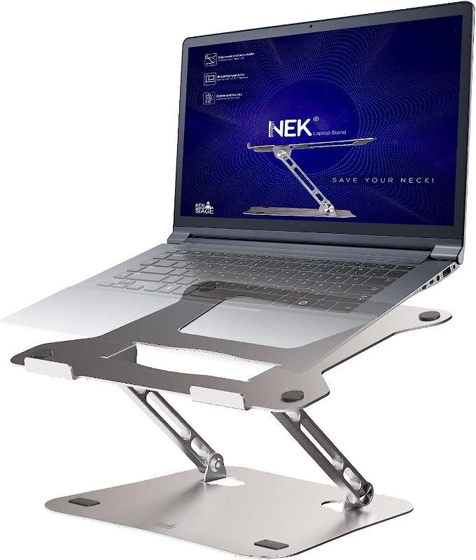 Photo 1 of Ken Stage NEK Laptop Stand Desk, Computer Stand, Laptop Riser, MacBook Stand, Laptop Holder, Ipad Stand for Desk, Laptop Stand Adjustable Height, Computer Stand for Laptop
