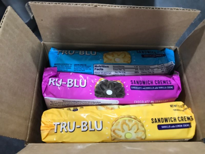 Photo 2 of TRU BLU Assorted Sandwich Creme Cookies | Vanilla, Duplex & Lemon | No artificial ingredients | No High Fructose Corn Syrup | Made in the USA | 12 Ounce (Pack of 3) Variety Pack 3 Count (Pack of 1)