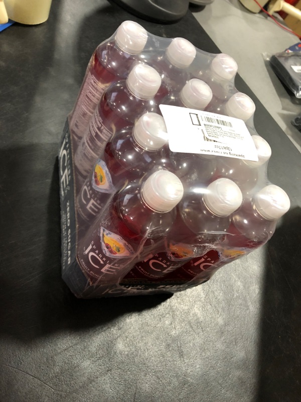 Photo 2 of Sparkling Ice, Fruit Punch Sparkling Water, Zero Sugar Flavored Water, with Vitamins and Antioxidants, Low Calorie Beverage, 17 fl oz Bottles (Pack of 12)