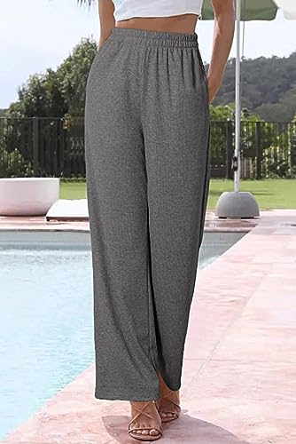 Photo 1 of Acelitt Womens Elastic Waist Baggy Sweatpants Wide Leg Lounge Pants Comfy Pajamas Pants / Size Medium 