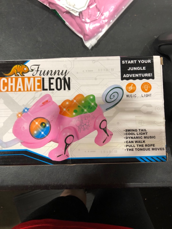 Photo 2 of Crawling Chameleon Baby Toy, Walking Tummy Time Chameleon Toy for Babies, Early Learning Educational Toys, Interactive Musical Light up Crawling Toys Moving Toddler Toys for Children Adults Teens Kids