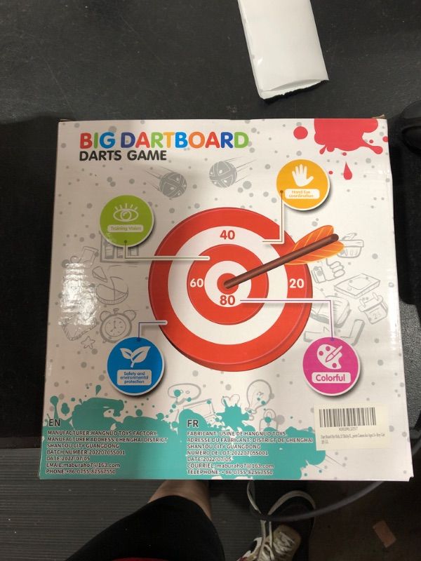 Photo 1 of Dart Board for Kids,12 Sticky Balls,1 Toy Gun,2 Dart Bullets Set,Kids Toys Gifts for 3 4 5 6 7 8 9 10 11 12 Year Old Boys and Girls Safe Indoor Outdoor Outside Party Sports Games for Ages 3+ Boy Girl A-style