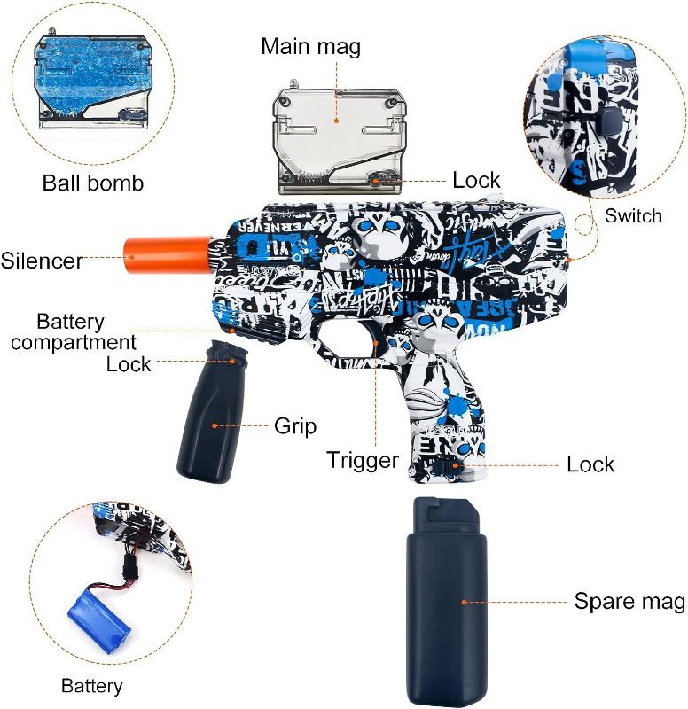 Photo 1 of 20000 Gel Blaster Ammo, Splatter Ball Gun Refill Ammo - Gel Blaster Gun and Ammo Made of Non-Toxic, Eco-Friendly Water Bullets Beads and Water Balls Beads Refill Ammo.