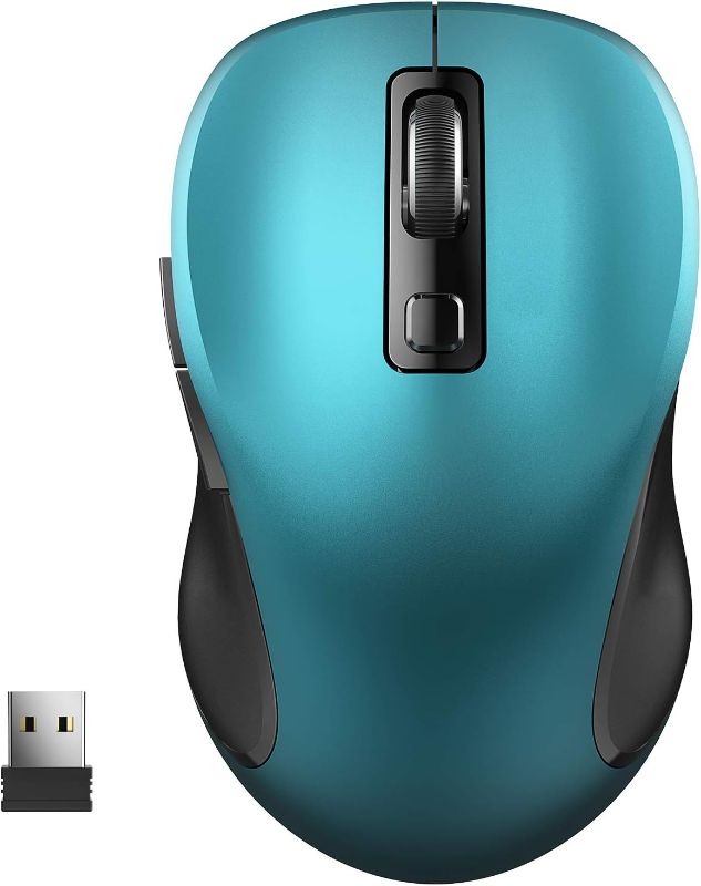 Photo 1 of Wireless Mouse for Laptop, Ergonomic Computer Mouse with USB Receiver and 3 Adjustable Levels, 6 Button Cordless Mouse Wireless Mice for Windows Mac PC Notebook