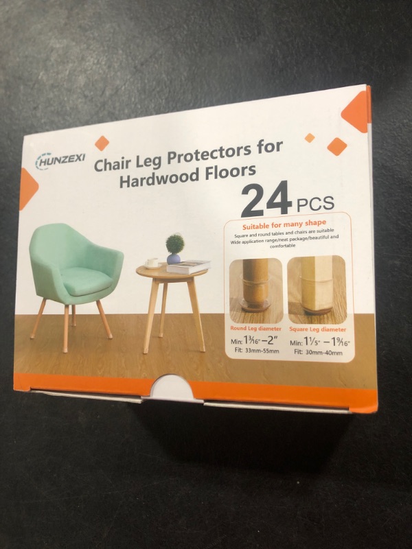 Photo 1 of 24Pack Silicone Chair Leg Floor Protectors, Chair Leg Protectors for Hardwood Floors, Rubber Chair Feet Caps Covers Pads, Protecting Furniture Table Wood Floors