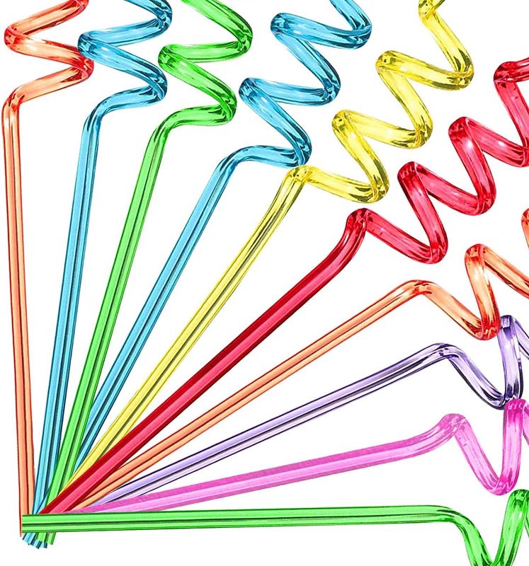 Photo 1 of 25Pcs Game Party Favors Reusable Drinking Straws, 10 Designs Birthday Party Supplies with 2 Cleaning Brush
