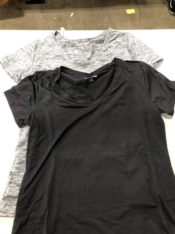 Photo 2 of Amazon Essentials Women's Classic-Fit Short-Sleeve V-Neck T-Shirt, Multipacks Size: Medium