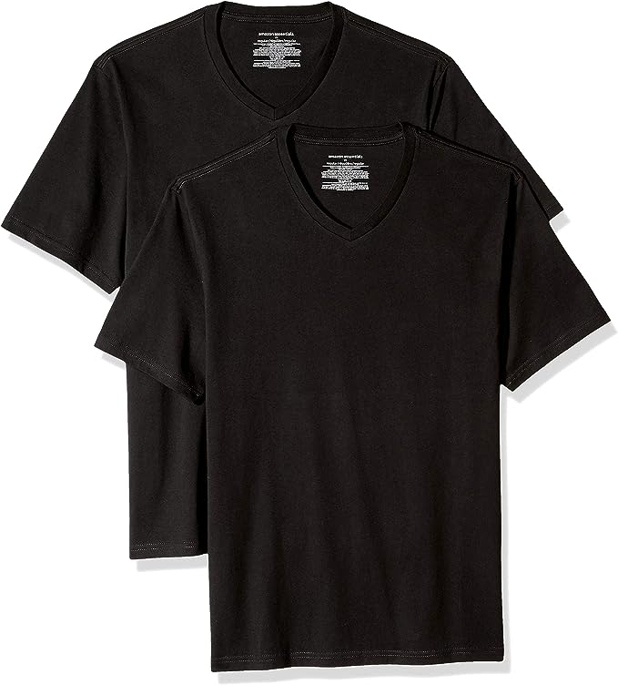 Photo 1 of Amazon Essentials Men's Regular-Fit Short-Sleeve V-Neck T-Shirt, Multipacks Size: Medium