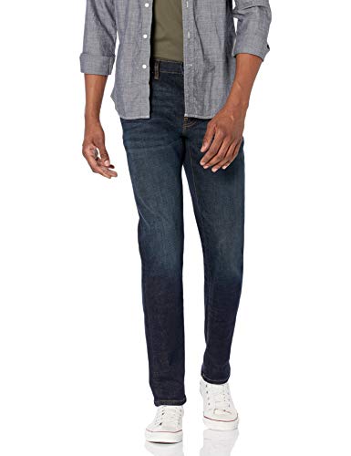 Photo 1 of Amazon Essentials Men's Slim-Fit Stretch Jean, Dark Indigo, 36W X 31L