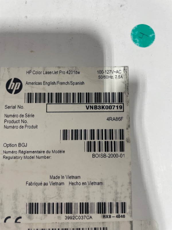 Photo 4 of HP Color LaserJet Pro 4201dw Wireless Printer, Print, Fast speeds, Easy setup, Mobile printing, Advanced security, Best for small teams