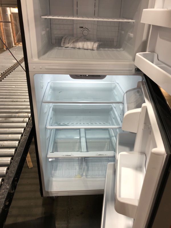 Photo 2 of 18 cu. ft. Top Freezer Refrigerator in Stainless Steel Look