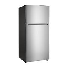 Photo 1 of 18 cu. ft. Top Freezer Refrigerator in Stainless Steel Look