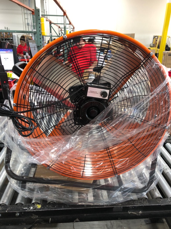 Photo 2 of 24 in. 2-Speed Heavy Duty Tilt Drum Fan