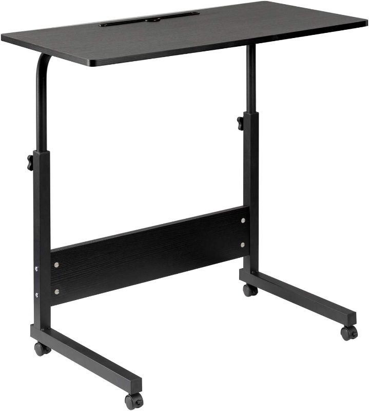 Photo 1 of 
Hadulcet Mobile Side Table, Mobile Laptop Desk Cart, Adjustable Over Bed Table with Wheels for Sofa, 31.5 x 15.7 in, Black