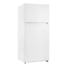 Photo 1 of 18 cu. ft. Top Freezer Refrigerator DOE in White ( dents on from moving and frezer door wont fully close )