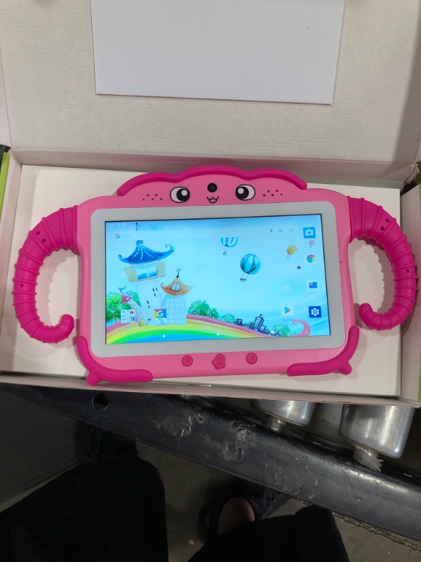 Photo 2 of Kids Tablet 7 inch Tablet for Kids 64GB Toddler Tablet with Case Software Installed, Kids Learning Tablet with WiFi for Boys Girls, Android Tablet with Dual Camera Parental Control YouTube Netflix