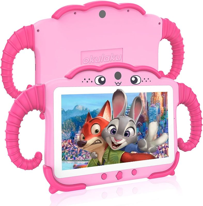 Photo 1 of Kids Tablet 7 inch Tablet for Kids 64GB Toddler Tablet with Case Software Installed, Kids Learning Tablet with WiFi for Boys Girls, Android Tablet with Dual Camera Parental Control YouTube Netflix