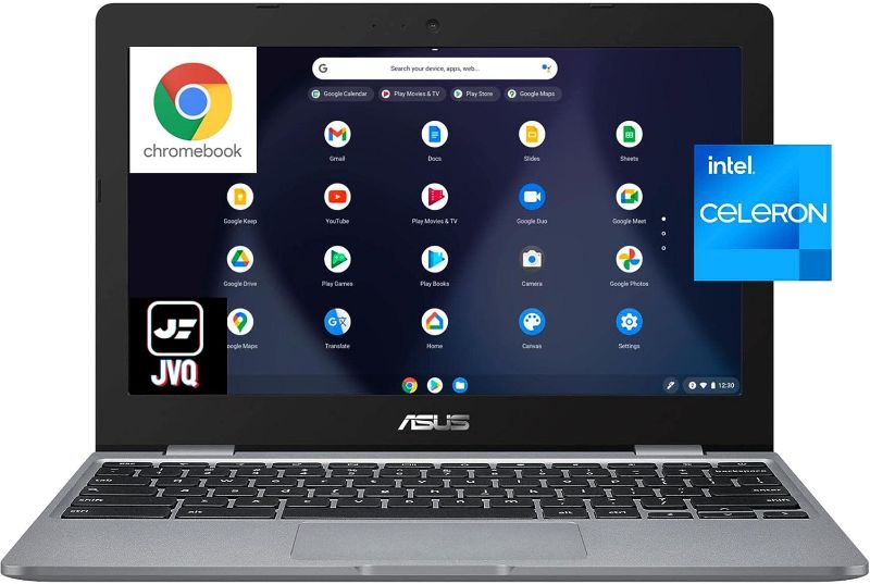 Photo 1 of ASUS 2022 Newest Chromebook 11.6" Laptop Computer, Intel Celeron N3350(Up to 2.4GHz), 4GB LPDDR4 RAM, 32GB eMMC, WiFi, Bluetooth, Webcam, USB Type-C, Gray, Chrome OS, Online Class Ready+JVQ Mousepad
