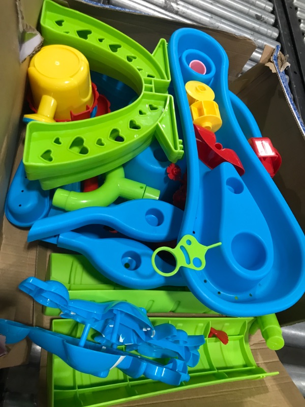 Photo 1 of Bennol Sand Water Table Toys for Toddlers Kids, 3-Tier Outdoor Sand and Water Play Table Toys for Toddlers Kids, Water Activity Tables Beach Toys for Outside Backyard for Toddlers Age 3-5