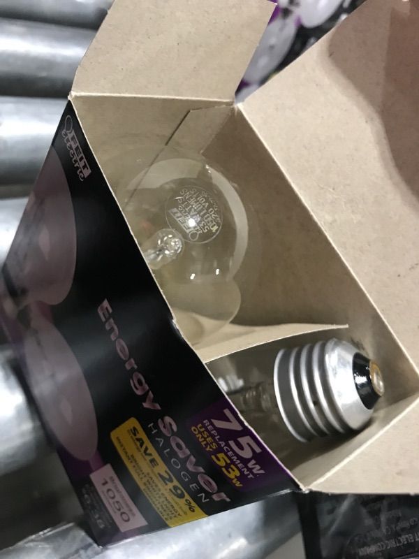 Photo 3 of 100-Watt Equivalent Warm White General Purpose Halogen Light Bulb Clear 3 Packs of 2
