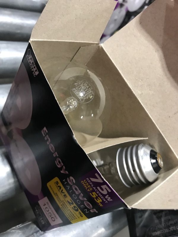 Photo 2 of 100-Watt Equivalent Warm White General Purpose Halogen Light Bulb Clear 3 Packs of 2