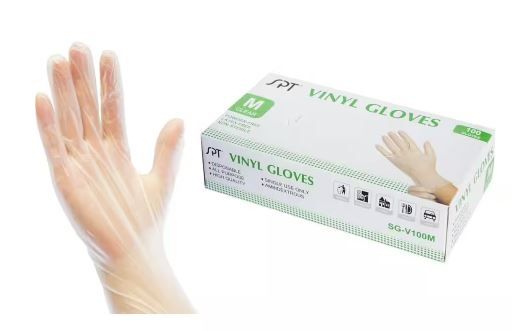 Photo 1 of  DISPOSABLE LATEX GLOVES, 100 Count SIZE MEDIUM 