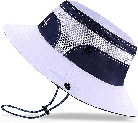 Photo 1 of Baby Sun Hat Toddler Sun Hat Kids Breathable Bucket Sun Protection Hat | Adjustable, Stay-on Chin-Strap, Summer Play
