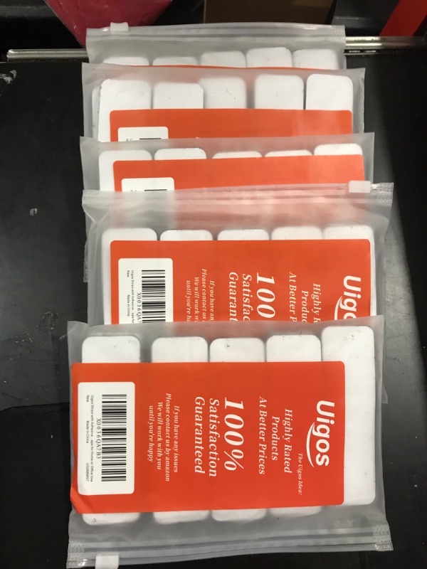 Photo 2 of 5 PACK Uigos Strips with Adhesive,1x4 inch Hook and Loop Strips - 15 Sets, Strong Back Adhesive Fasten Mounting Tape for Home or Office Use