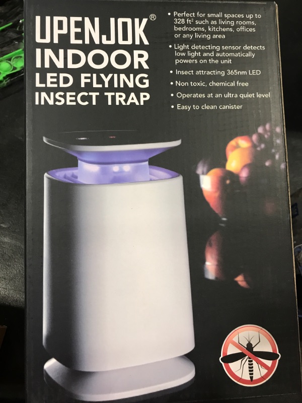 Photo 2 of Upenjok Fly Trap Indoor - Killer for Mosquito, Gnat, Fruit Flies, Moth - Non-Zapper Traps for Home with 10 Strong Sticky Glue Boards and 5 Mosquito Luring (White) TS38(white)