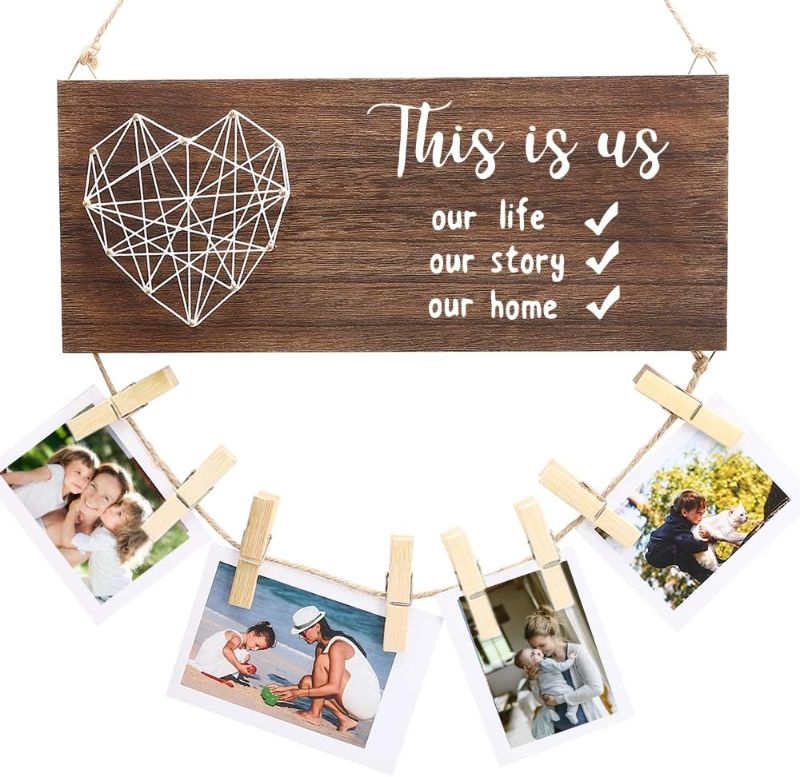 Photo 1 of 
Housewarming Gifts for New Home, This Is Us Family Picture Frame,Gifts for Couples Hanging Photo Holder,Home Decoration ,Mother’s