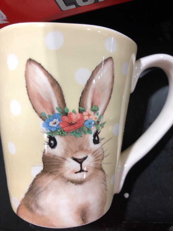 Photo 2 of 
Bico Farmhouse Bunny Ceramic Mugs, 16oz, Set of 4, for Coffee, Tea, Drinks, Microwave & Dishwasher Safe