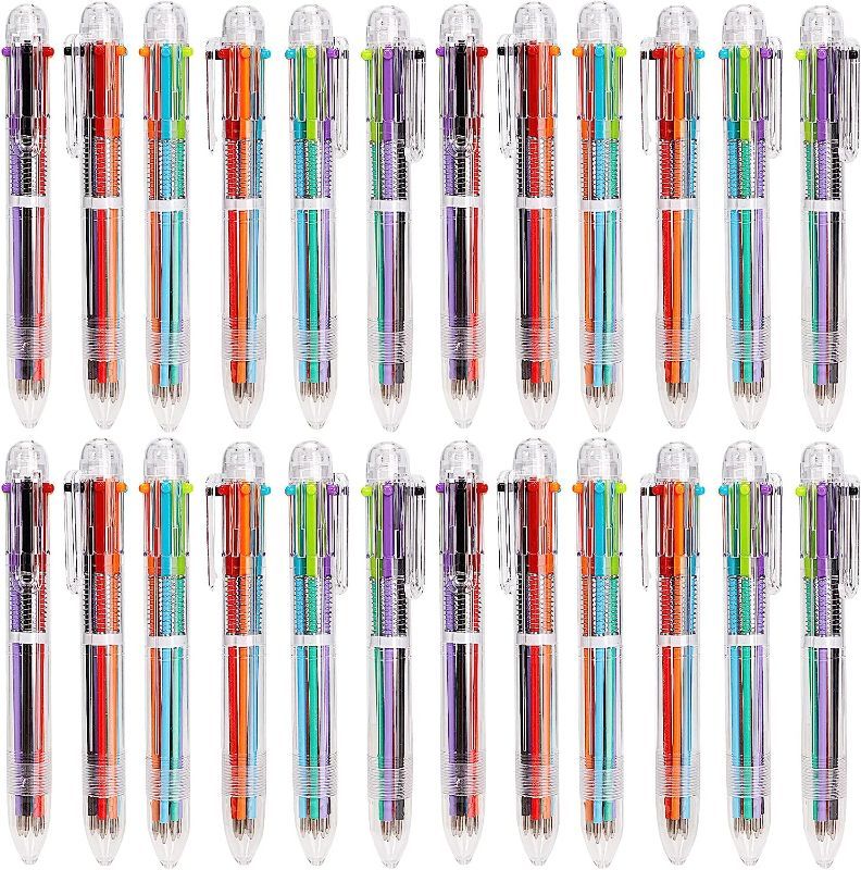 Photo 1 of 24 Pack Multicolor Pens,0.5mm 6-in-1 Multicolor Ballpoint
