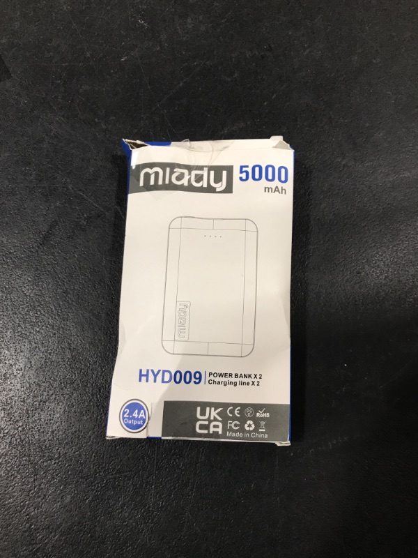 Photo 3 of 
Miady 2 Pack 5000mAh Mini Power Bank with 5V