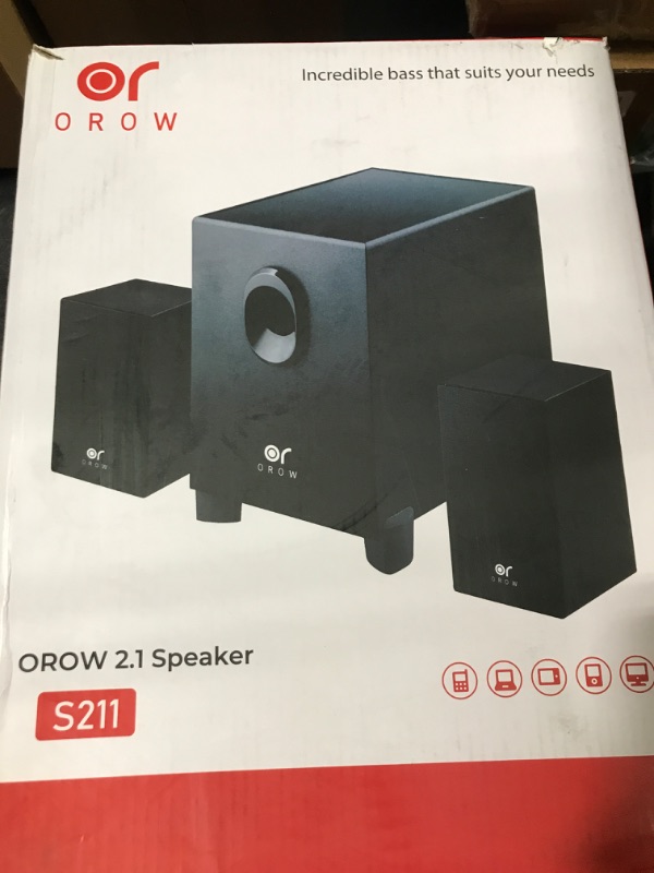 Photo 2 of 
OROW S211 New USB-Powered 2.1 Multimedia Speakers System with Subwoofer,16W Computer Speakers,Strong Bass,3.5mm Audio Inputs,Great for PC/PS4/TV (Wooden)