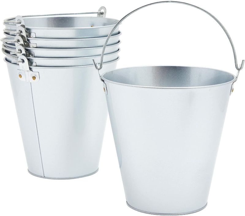 Photo 1 of 
Roll over image to zoom in







VIDEOS
Juvale 6 Pack Large Galvanized Ice Buckets