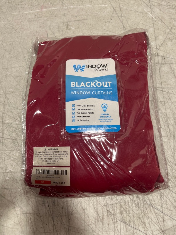 Photo 2 of 100% Blackout Window Curtains: Room Darkening Thermal Window Treatment with Light Blocking Black Liner for Bedroom, Nursery and Day Sleep - 2 Pack of Drapes, Rose Petal (54” Drop x 42” Wide Each)