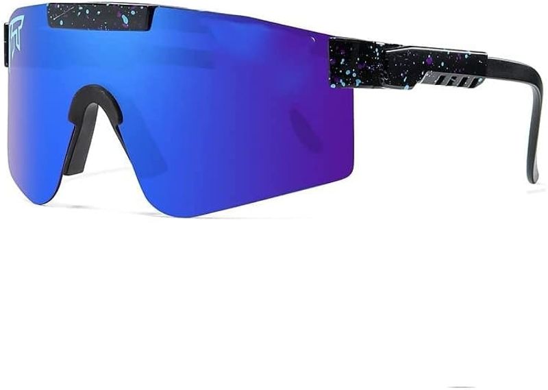 Photo 1 of ALSUZYIOT Polarized Sports Sunglasses Men Women, UV400 Protection Windproof Goggles for Cycling Baseball Golf (Purple)