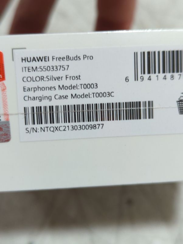 Photo 3 of "NEW Factory Sealed"
Huawei Freebuds Pro Active Noise Cancellation Earbuds MermaidTWS - Silver Frost
