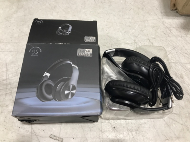 Photo 2 of Headphones Wireless Bluetooth, 60H Playtime Wireless Bluetooth Headphones with Microphone, Foldable Lightweight and Wired Deep Bass Headset with 6 EQ Modes, Micro SD/TF, FM, for Travel Work PC