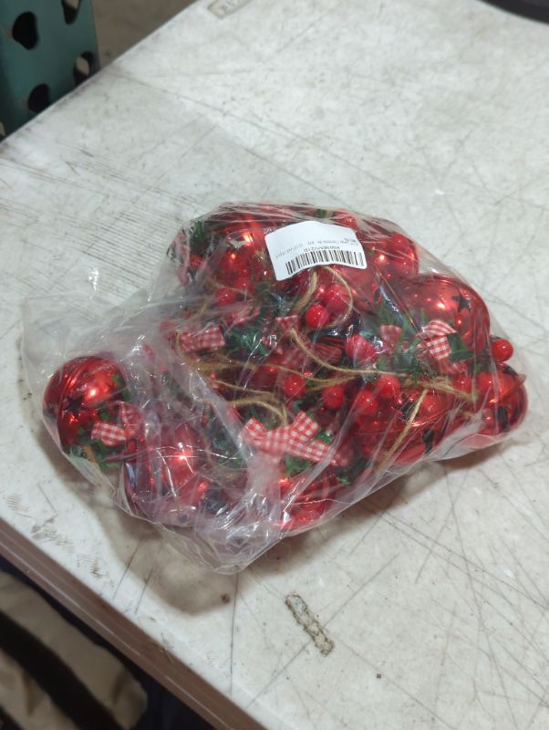 Photo 1 of 18pcs -2" red Christmas Bell Ornaments, Christmas Tree Bell Pendants, Handmade Bell doorbells, Suitable for Christmas Tree Decoration and Garland Decoration(2"-red 18 pcs) 2 "-Red 18 Pcs
