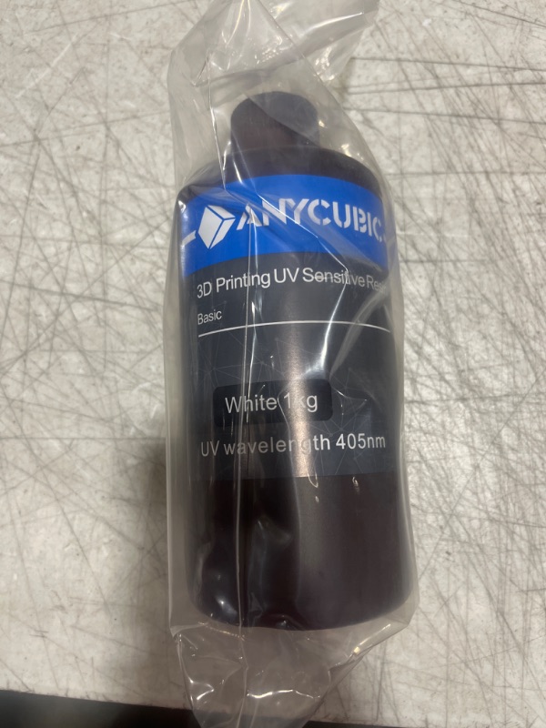 Photo 2 of ANYCUBIC 3D Printer Resin, 405nm SLA UV-Curing Resin, High Precision & Rapid Photopolymer for LCD/DLP/SLA 3D Printing(White, 1kg)
