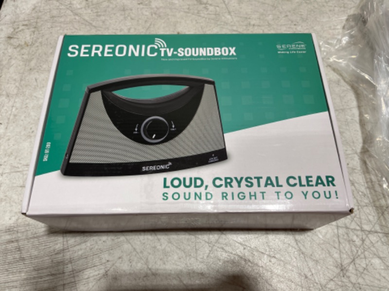 Photo 3 of SEREONIC Portable Wireless TV Speakers for Smart TV - Ideal for TV Watching Without The Blaring Volume - Wireless Speakers for TV Designed for Hard of Hearing, Elderly, and Seniors - 100ft Range Classic