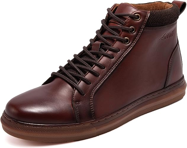 Photo 1 of Arkbird Men's Casual Oxford Sneaker Boot Genuine Leather Upper Mid-Top Fashion Design Walking Ankle Boots Shoe for Men Botas Casuales Para Hombres 9.5 