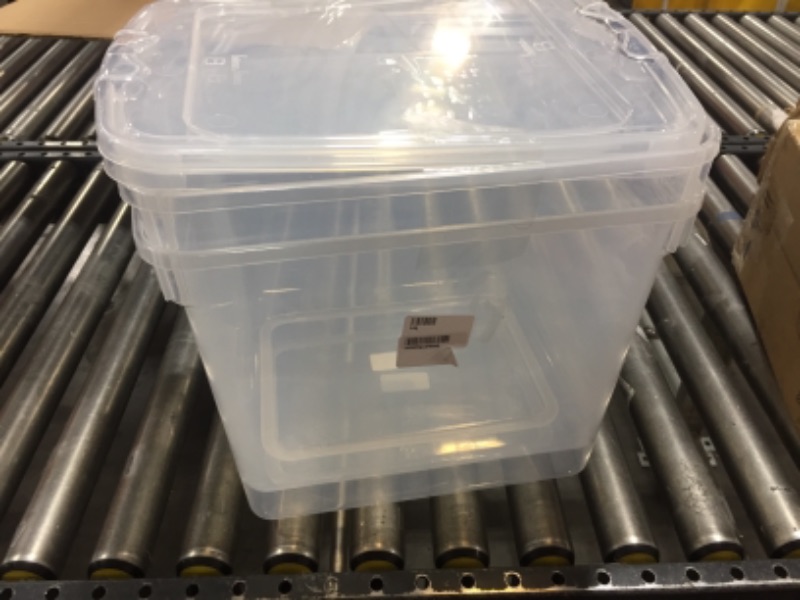 Photo 2 of 2 PACK PLASTIC CLEAR CONTAINERS 