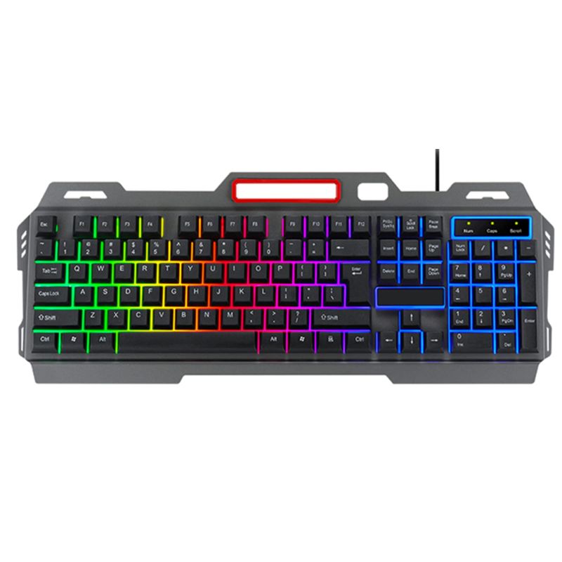 Photo 1 of RGB LED Backlit Gamer Keyboards USB Wired Keyboard Computer Game Keyboard for PC Laptop