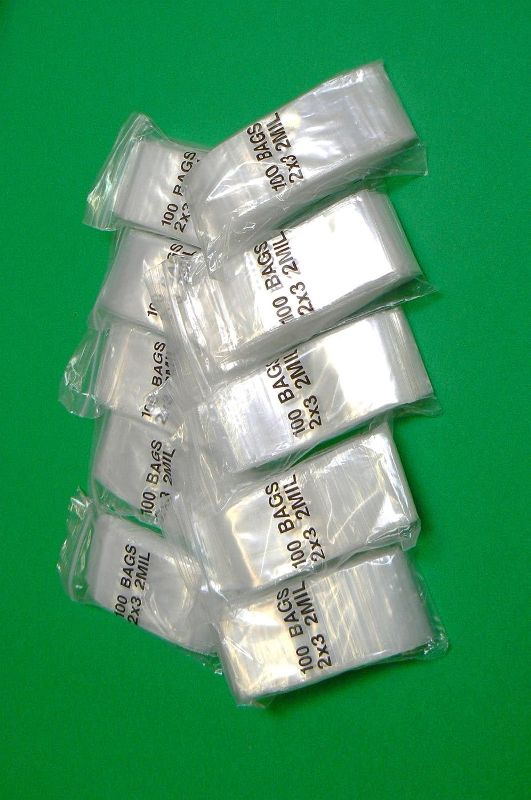 Photo 1 of 1000 Ziplock Bags 2x3 RECLOSABLE CLEAR POLY BAG 2" x 3" 2Mil PLASTIC BAGGIES (LZ 1.4 FRE)
